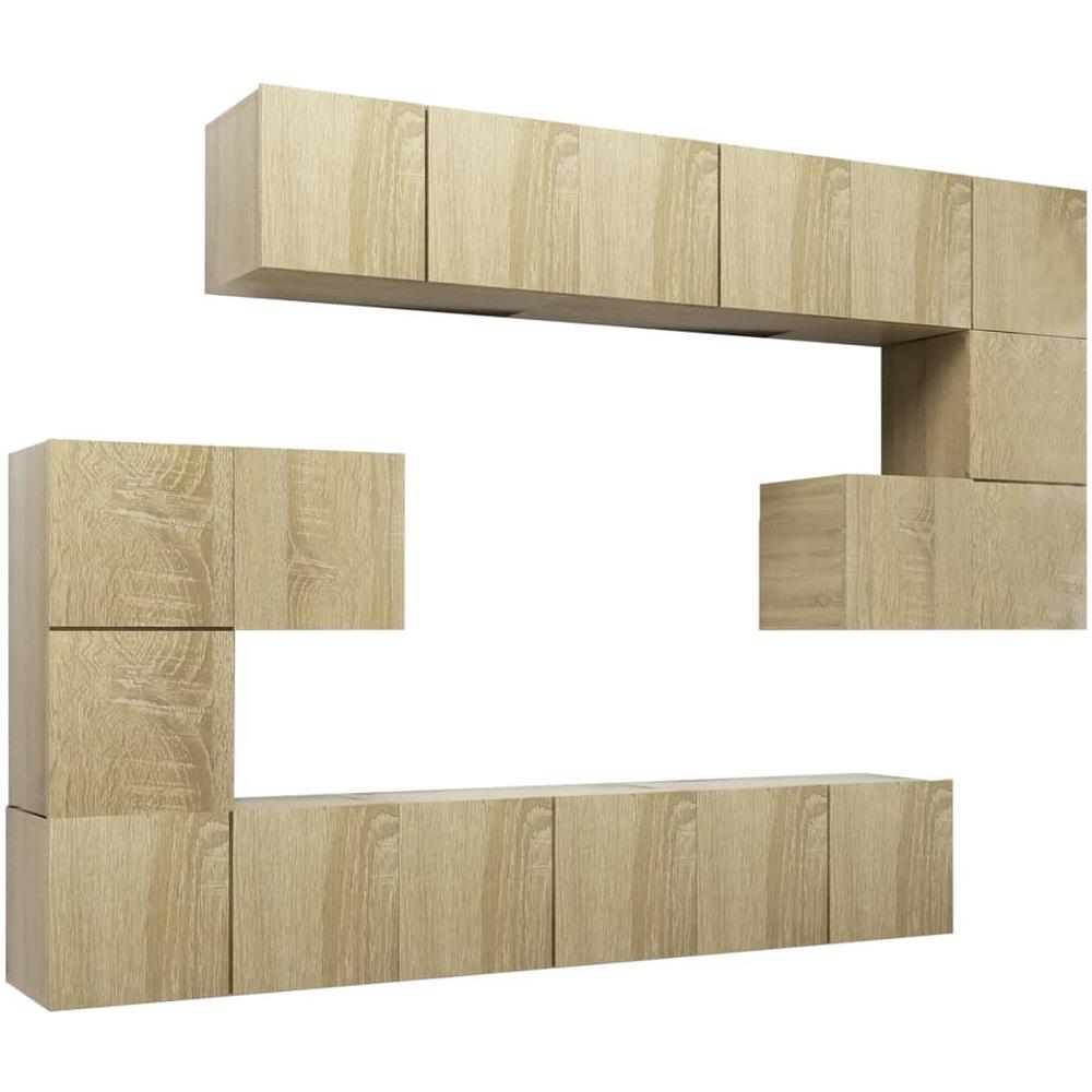 Set Porta Tv 10 Pz Rovere Sonoma In Truciolato - Foto 2