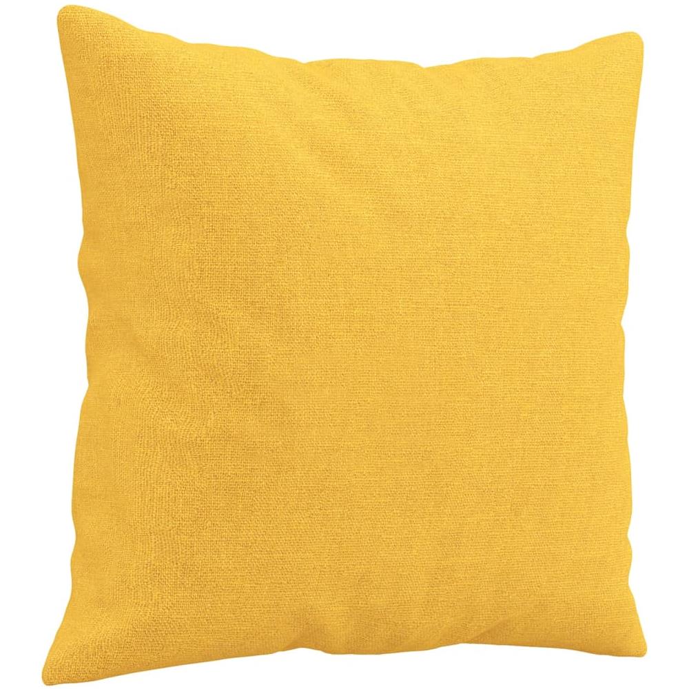Cuscini Decorativi 2 Pz Giallo Chiaro 40x40 Cm In Tessuto - Foto 5