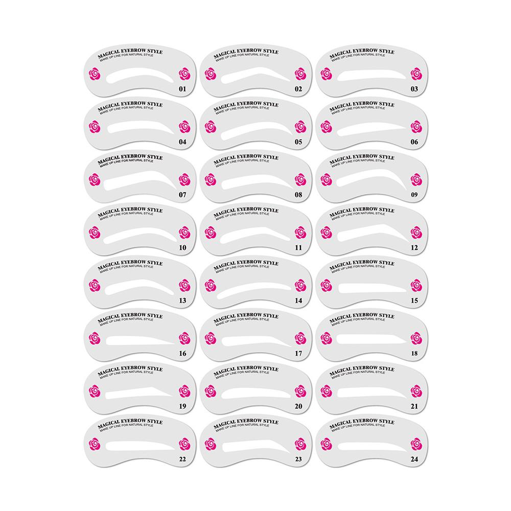 Stencil Per Sopracciglia, Confezione Da 24 White - Foto 1