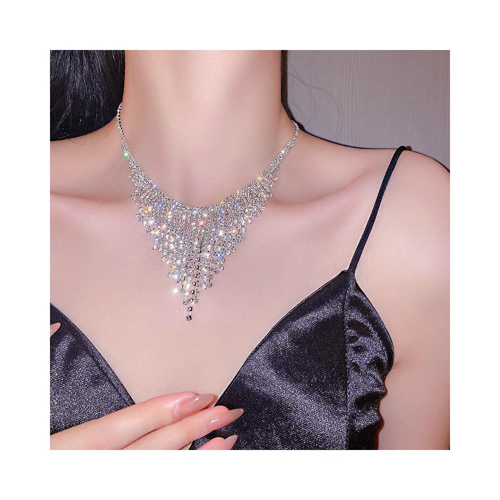 Collana Girocollo Con Strass Silver - Foto 2