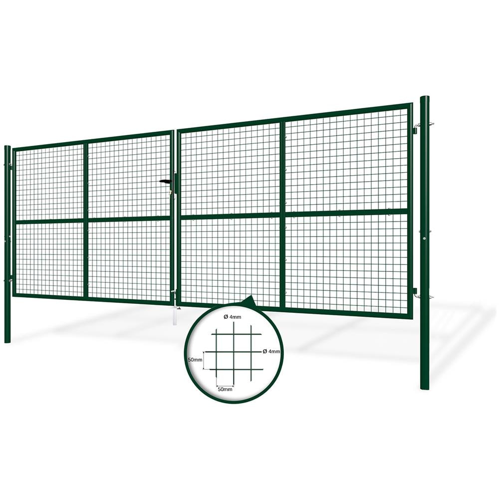 Cancello A Battente In Rete Metallica 4m Olga 400b150 Verde - Foto 2