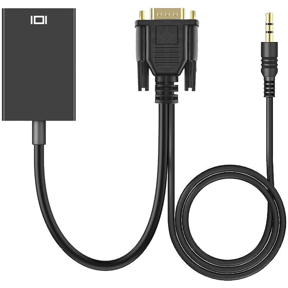 Adattatore Da Vga Maschio A Hdmi Femmina Alta Definizione Con Porta Jack 3,5 Mm - Foto 5