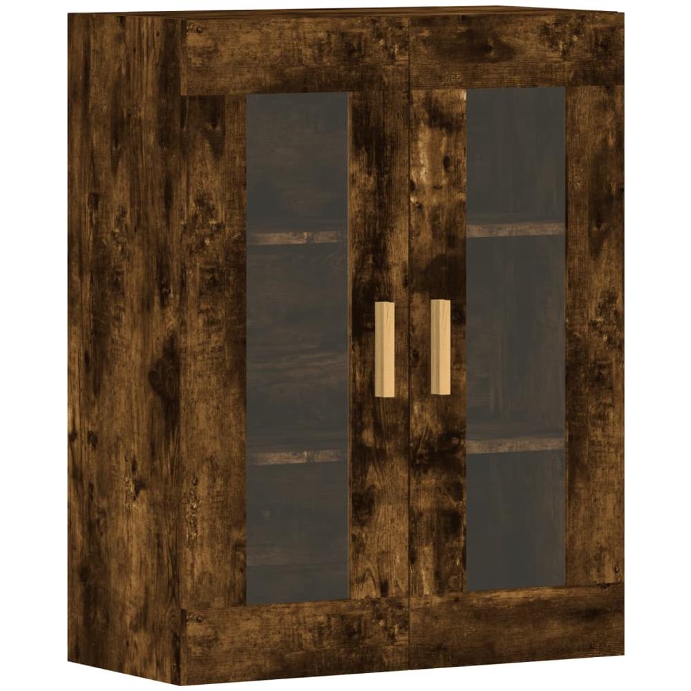 Armadietti A Parete 2 Pz Rovere Fumo In Legno Multistrato - Foto 10