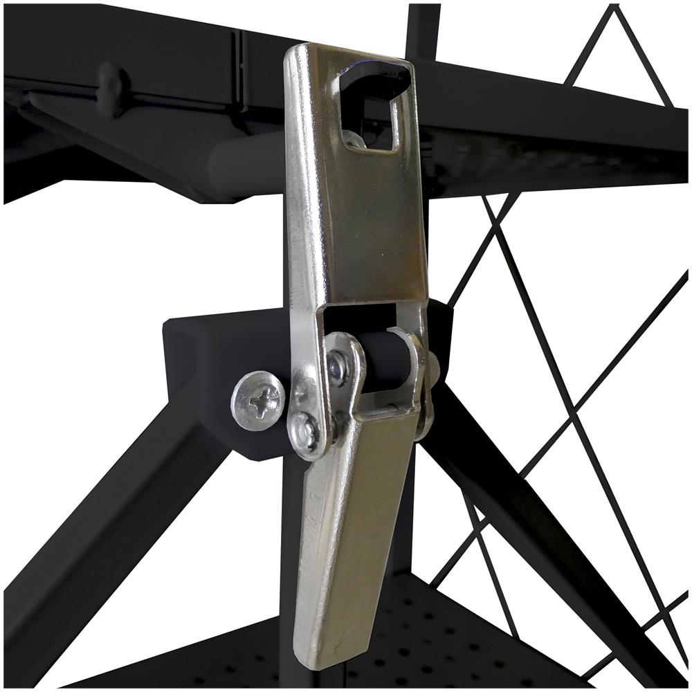 Home Scaffale Portaoggetti Multiuso Pieghevole Con Ruote 71x35 X87 Cm Nero - Foto 2