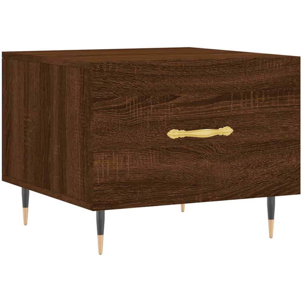 Tavolino Da Salotto Rovere Marrone 50x50x40cm Legno Multistrato - Foto 2