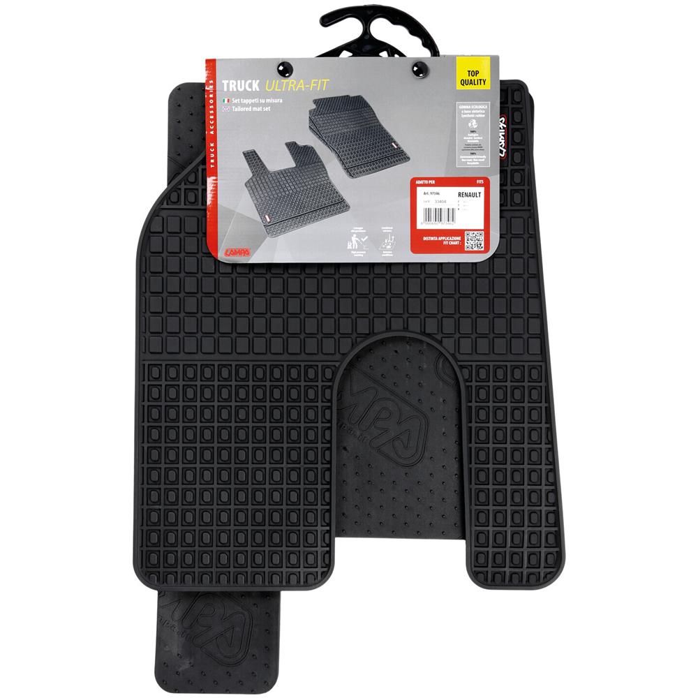 Coppia Tappeti Su Misura In Eco Gomma Per Camion - Compatibile Per Renault K (06/13>12/21) - Renault T (06/13>12/21) - Renault C (06/13>) Cabina 2,5m - Renault K (01/22>) - Renault T (01/22>) - Renault T High (06/13>) - Foto 2