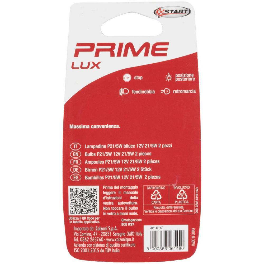 Coppia Di Lampadine Biluce Per Luci Auto 12v P21/5w Bay15d - Foto 3