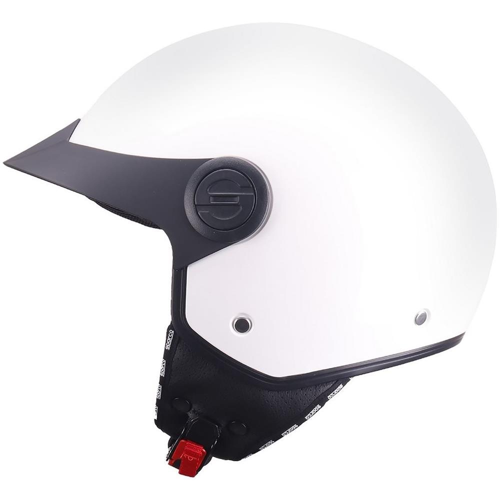 Casco Demi-jet Con Peak Per Moto Bianco Con Calotta In Abs Taglia L - Foto 1