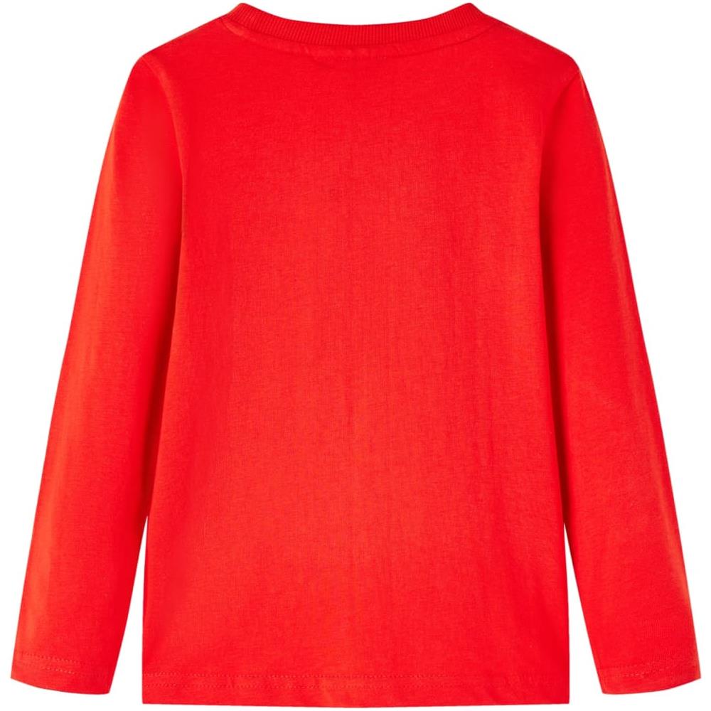 Maglietta Da Bambino Maniche Lunghe Stampa Animali Selvatici Rossa 104 - Foto 2
