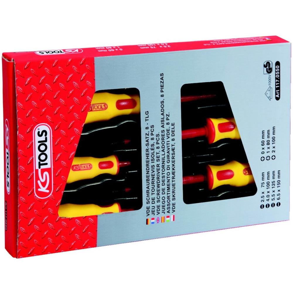 Tools Set 8 Pz Cacciaviti Ph Scanalate Tester Di Tensione Isolato - Foto 2