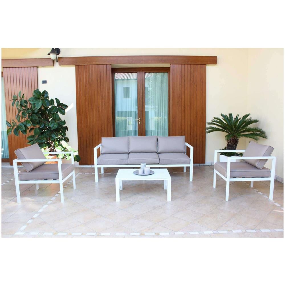 Aulus - Salotto Da Giardino In Alluminio 5 Posti - Foto 3
