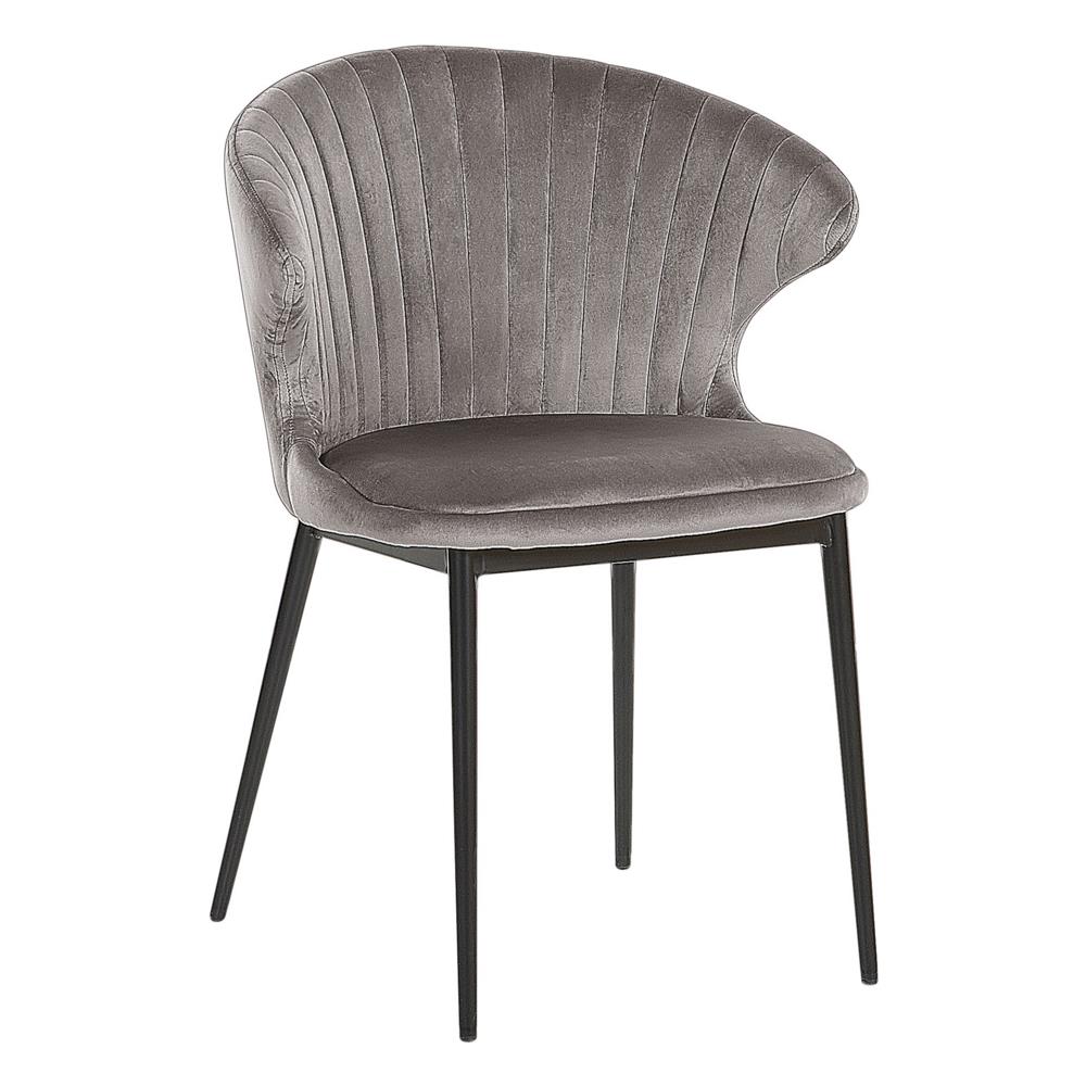 Set Di 2 Sedie In Velluto Grigio Augusta - Foto 2