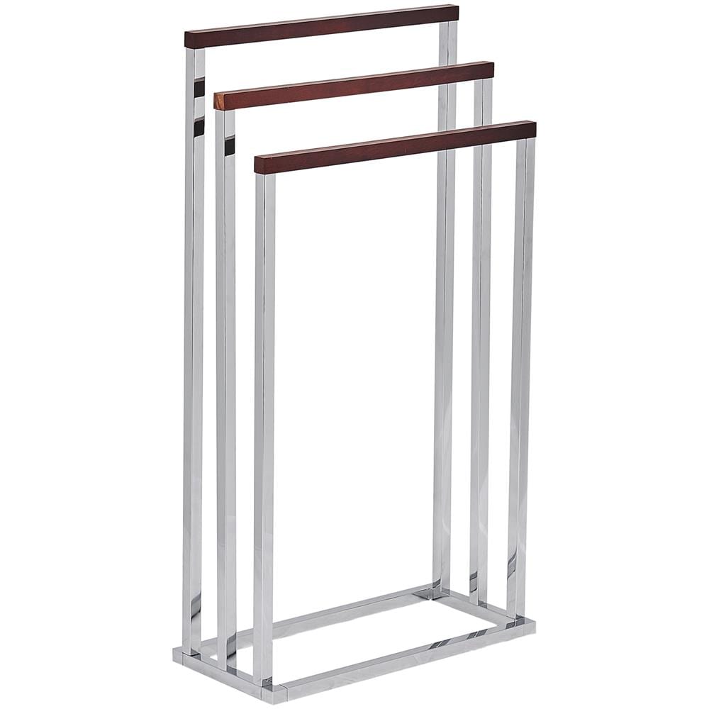 Porta Salviette In Color Argento E Legno Scuro Charras - Foto 1