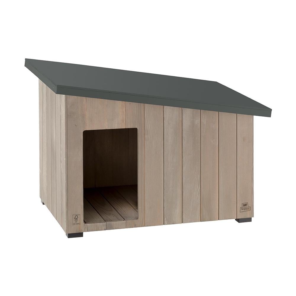 Cuccia Da Esterno, Casetta Per Cani Argo 80 In Legno Fsc Con Vernice Atossica, Resistente Raggi U. v. - Foto 1