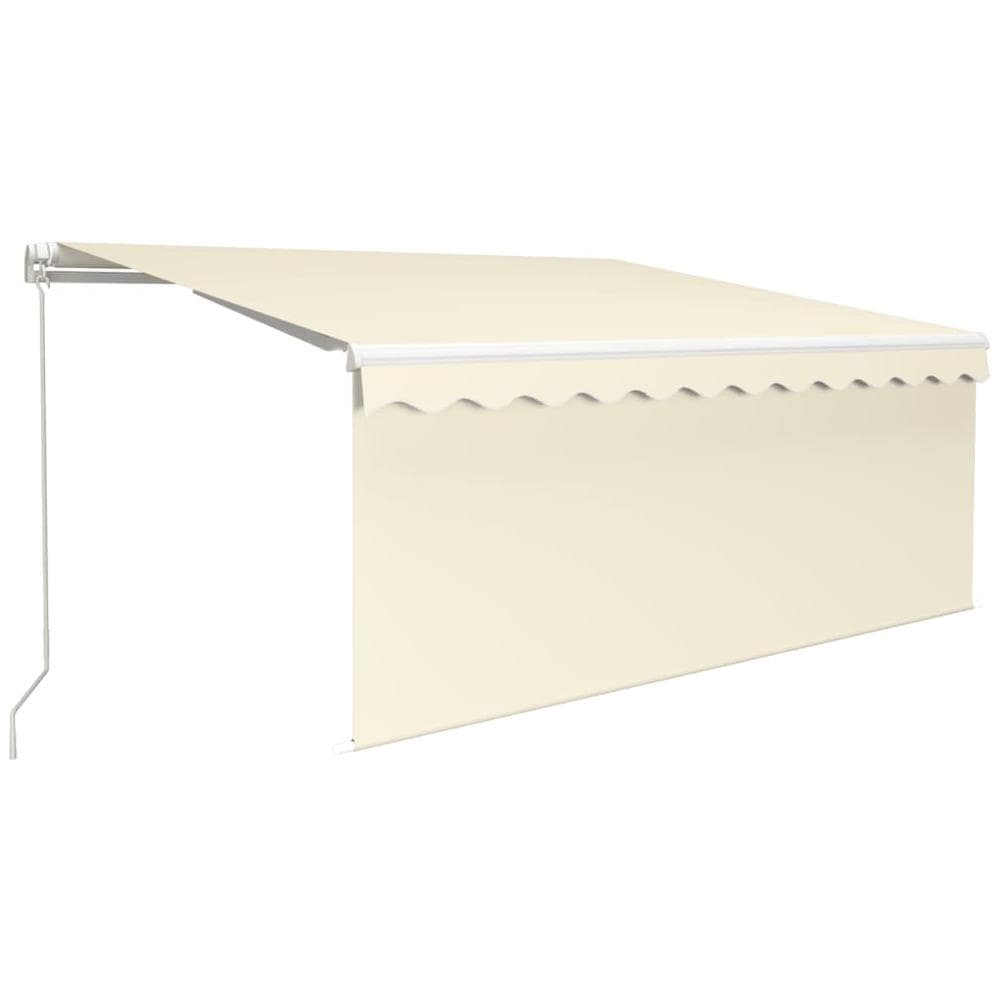 Tenda da Sole Retrattile Manuale con Parasole 3x2,5 m Crema - Foto 1