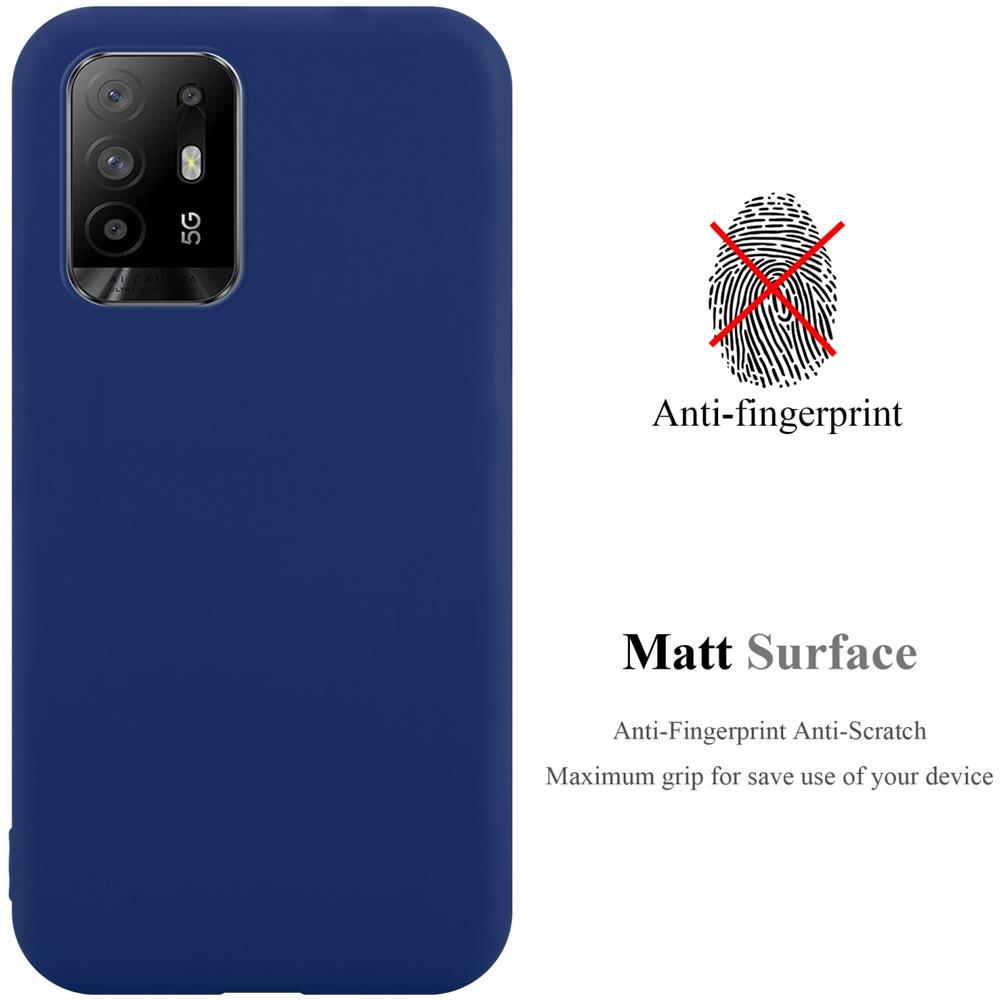 Custodia Compatibile Con Oppo A94 5g In Candy Blu Scuro - Coperchio Protettivo In Silicone Tpu Flessibile - Foto 2