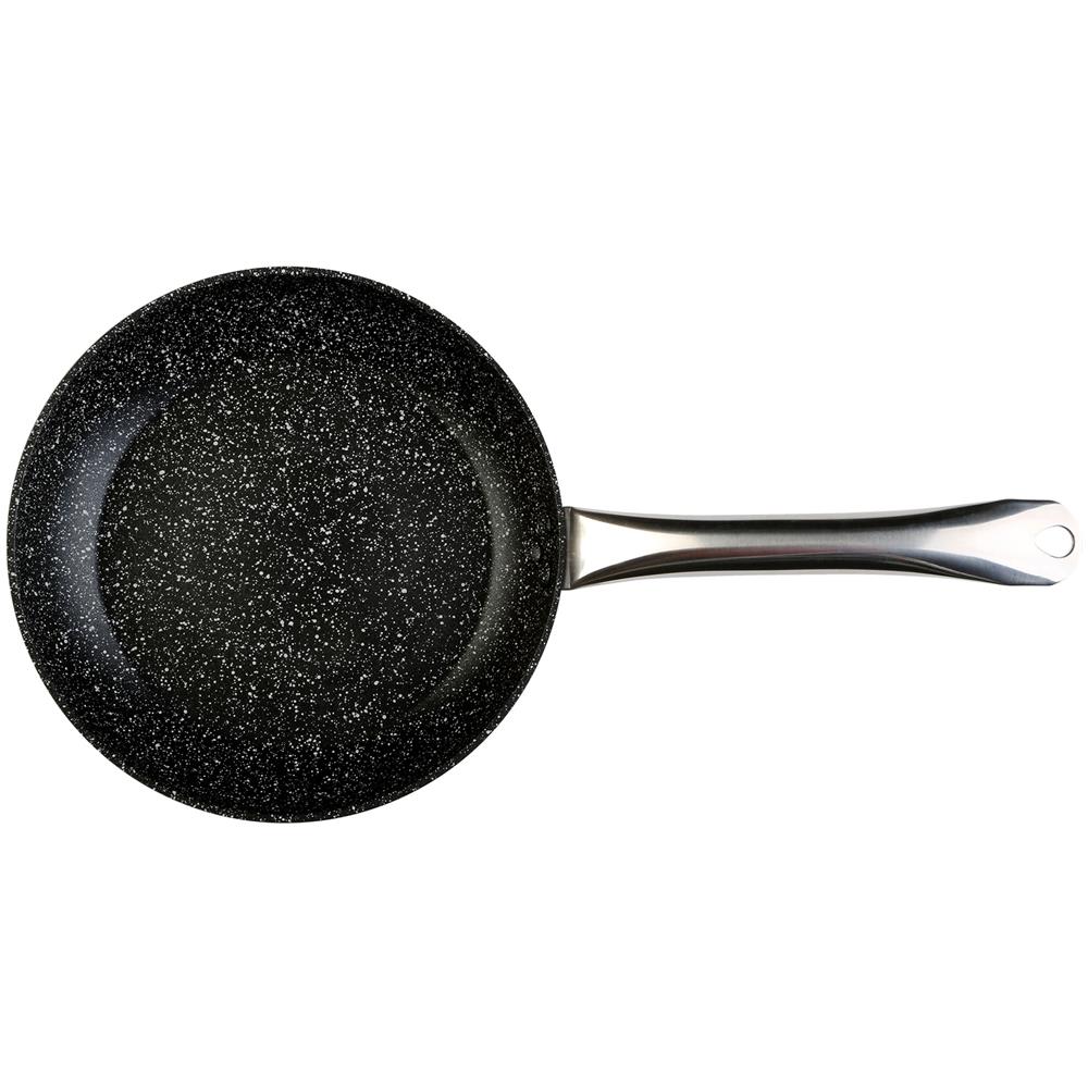 Granite Padella 30 Cm Induzione Antiaderente Ecologico Senza Pfoa, Alluminio Forgiato Nero - Foto 2
