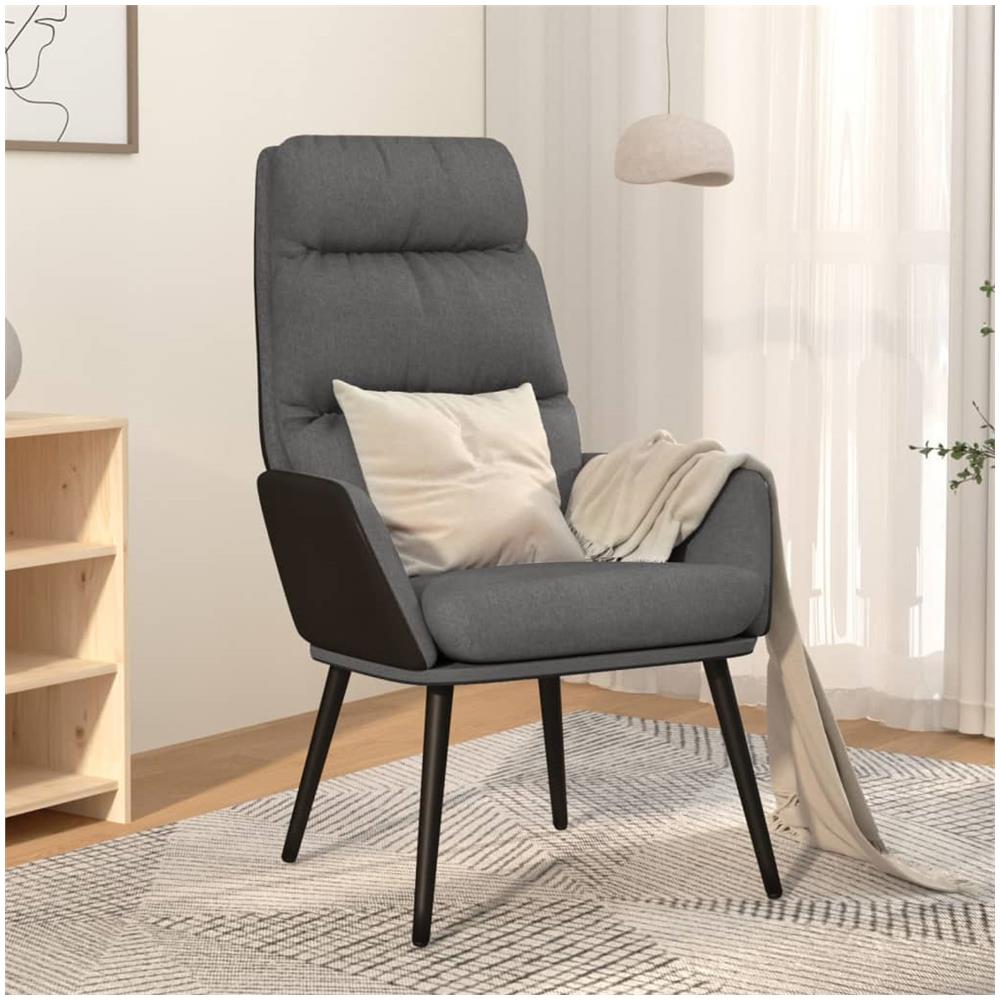 Poltrona Relax Grigio Chiaro In Tessuto - Foto 1