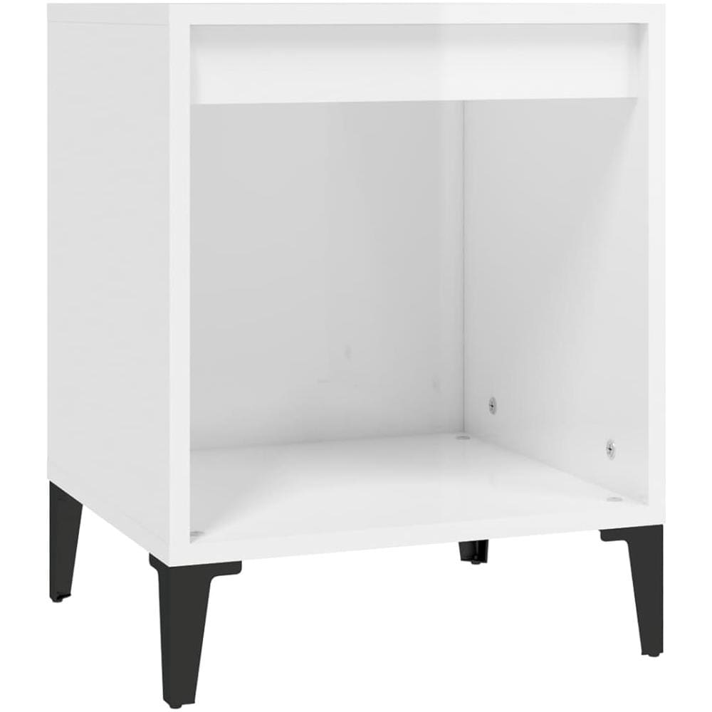 Comodino Bianco Lucido 40x35x50 Cm - Foto 2
