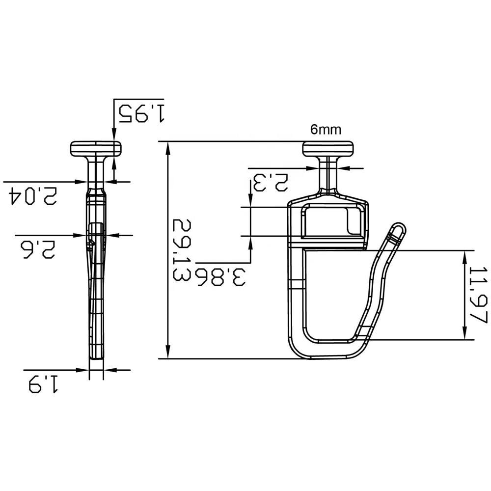 Ganci Scorrevoli Per Binario Tenda 50 Pz White - Foto 2