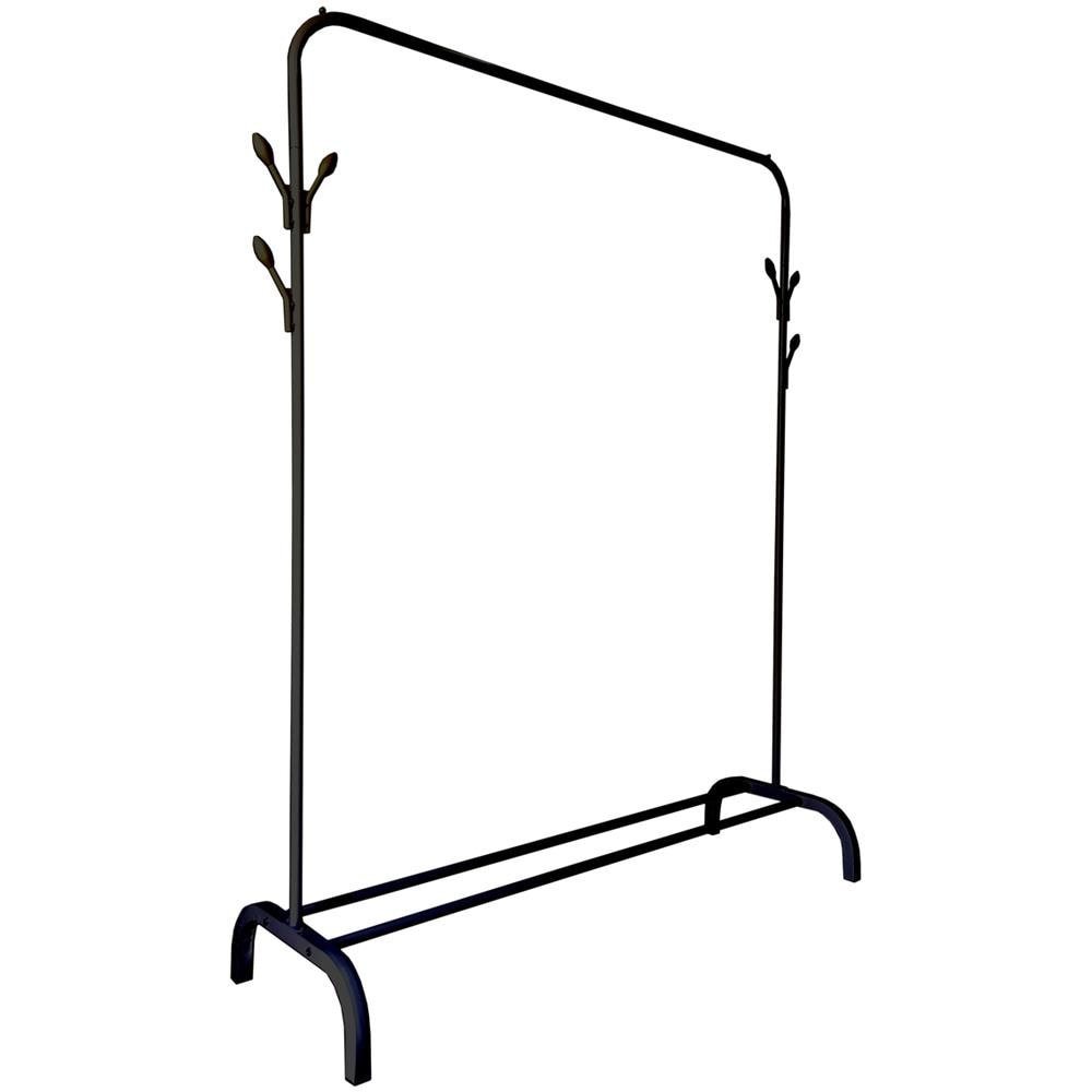 Appendiabiti Da Ingresso In Metallo Home 3 Ganci Laterali 150x110x40cm Nero - Foto 8