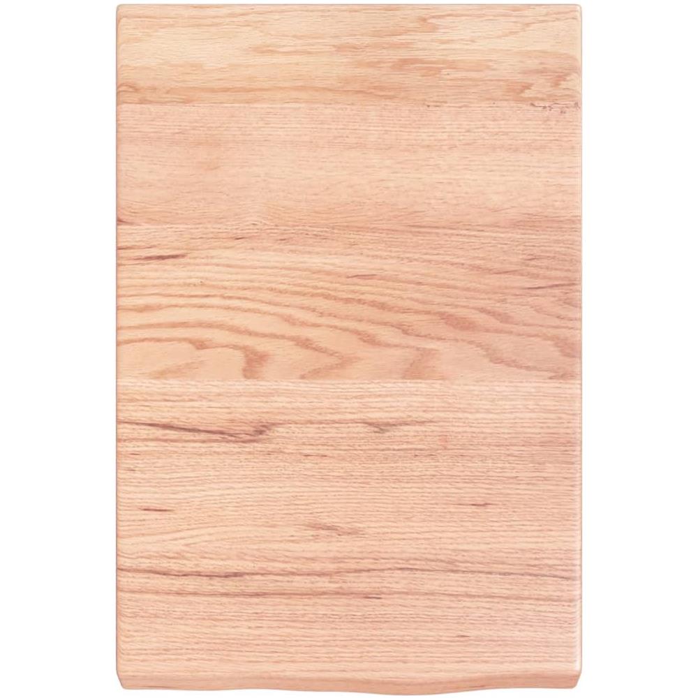 Ripiano Muro Marrone 40x60x (2-6) cm Massello Rovere Trattato - Foto 2
