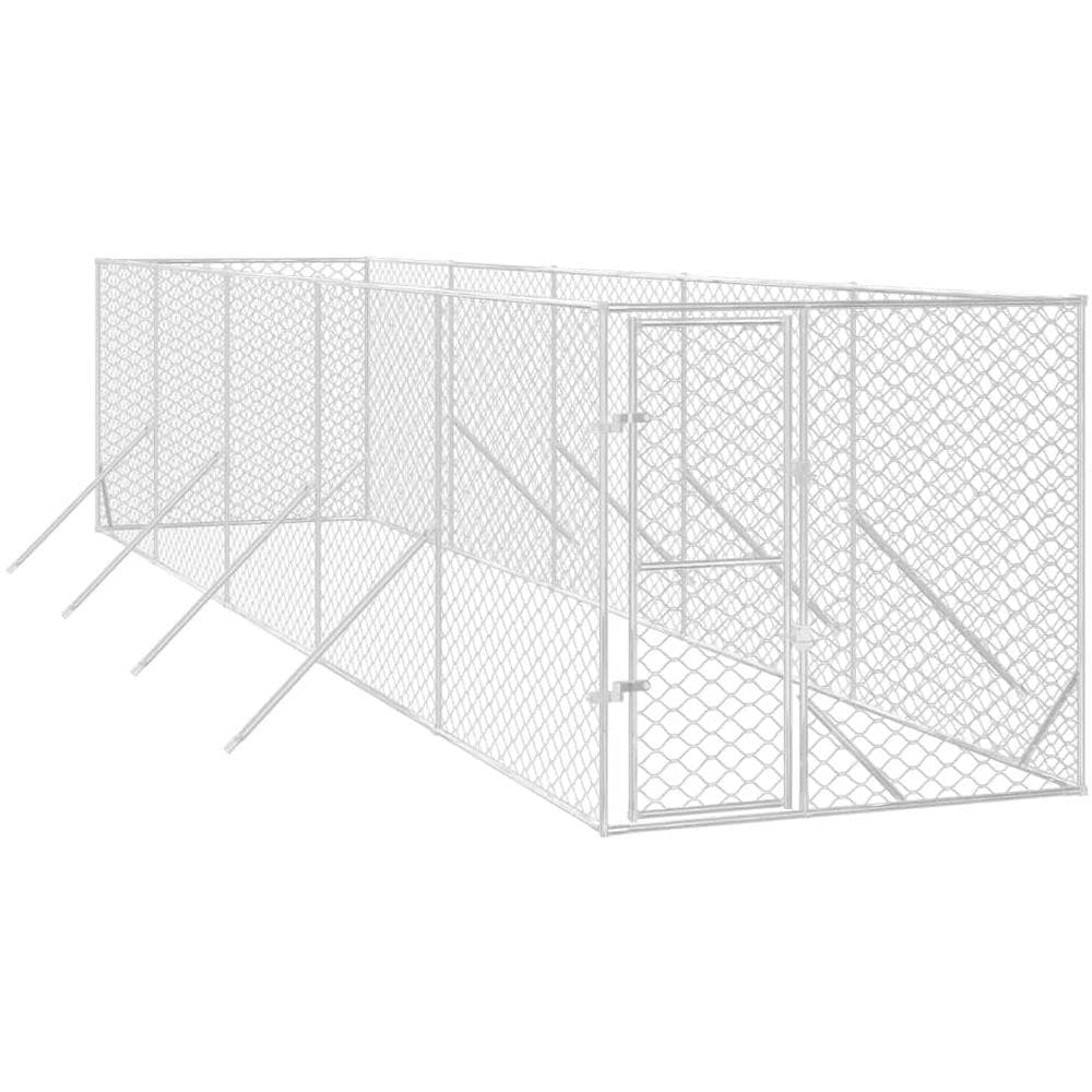 Cuccia Per Cani Da Esterno Argento 2x10x2 M Acciaio Zincato - Foto 3