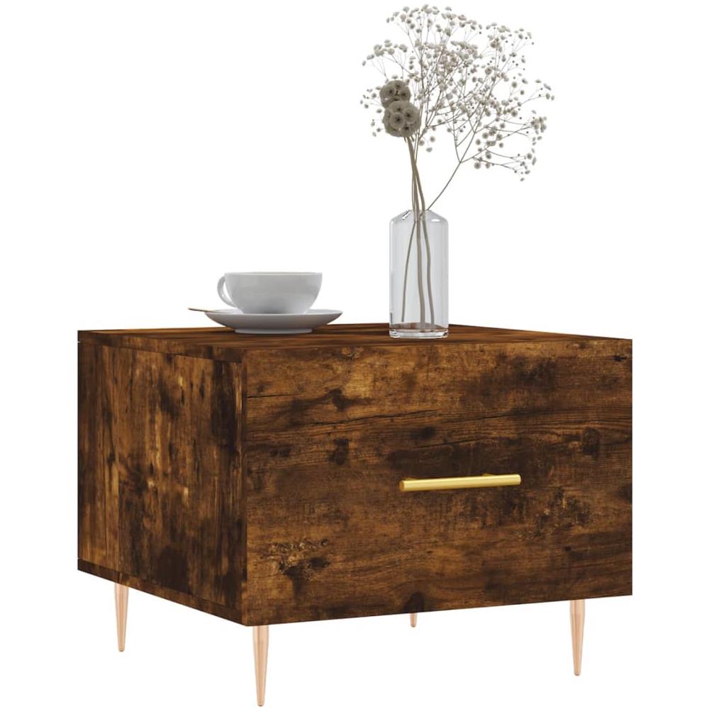 Tavolino Da Salotto Rovere Fumo 50x50x40 Cm Legno Multistrato - Foto 3