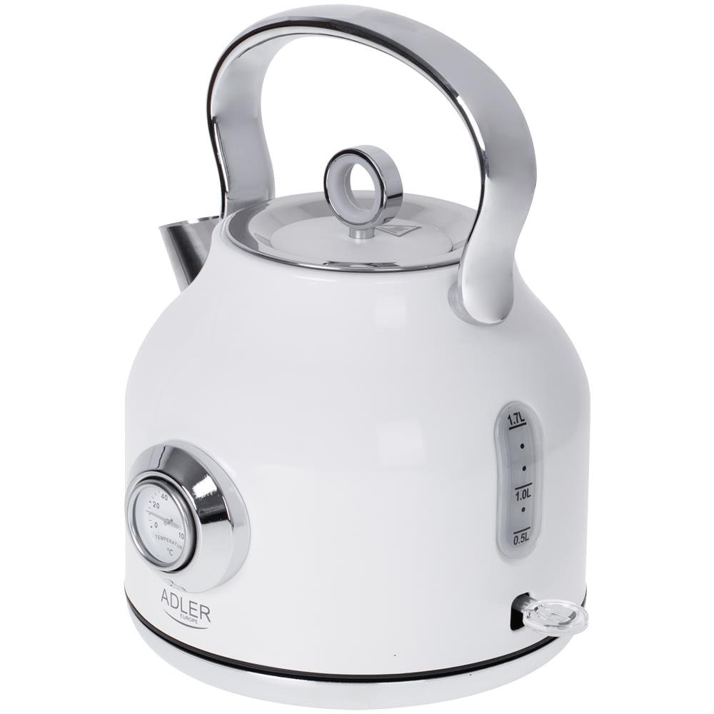 AD 1346 bollitore elettrico 1,7 L 2200 W Metallico, Bianco - Foto 2