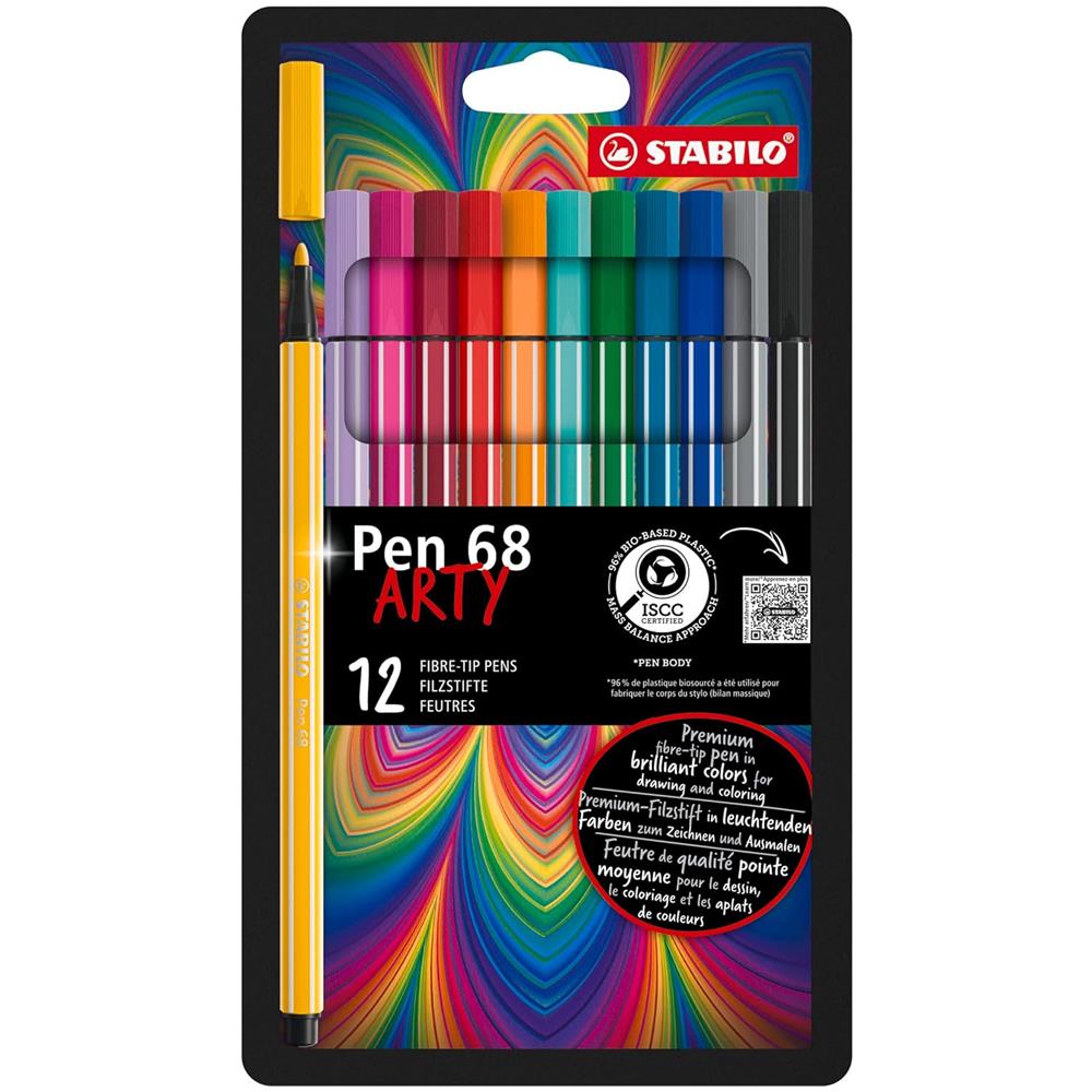 Pen 68 - Pennarello Premium - ARTY - Astuccio da 12 - Colori Assortiti - Foto 1