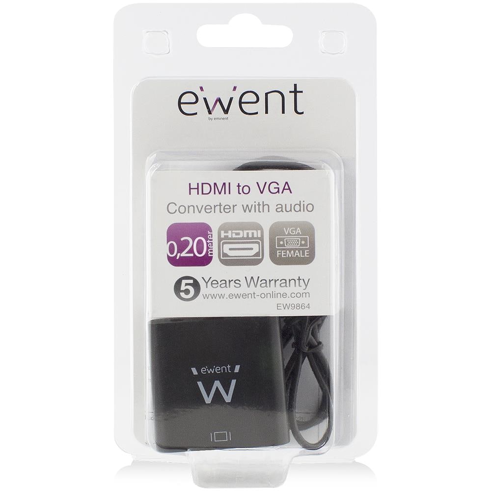 Cavo e Adattatore Video EW9864 HDMI VGA 0,2 m Colore Nero - Foto 5