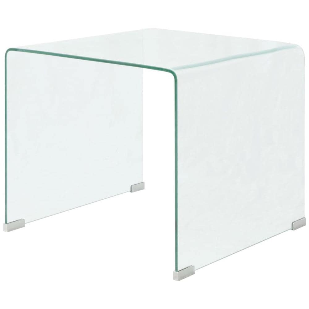 Tavolino Da Caffè In Vetro Temperato 49,5x50x45 Cm Nitido - Foto 1