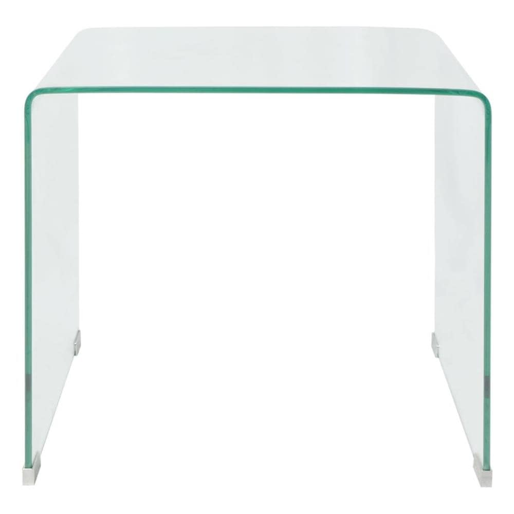 Tavolino Da Caffè In Vetro Temperato 49,5x50x45 Cm Nitido - Foto 2