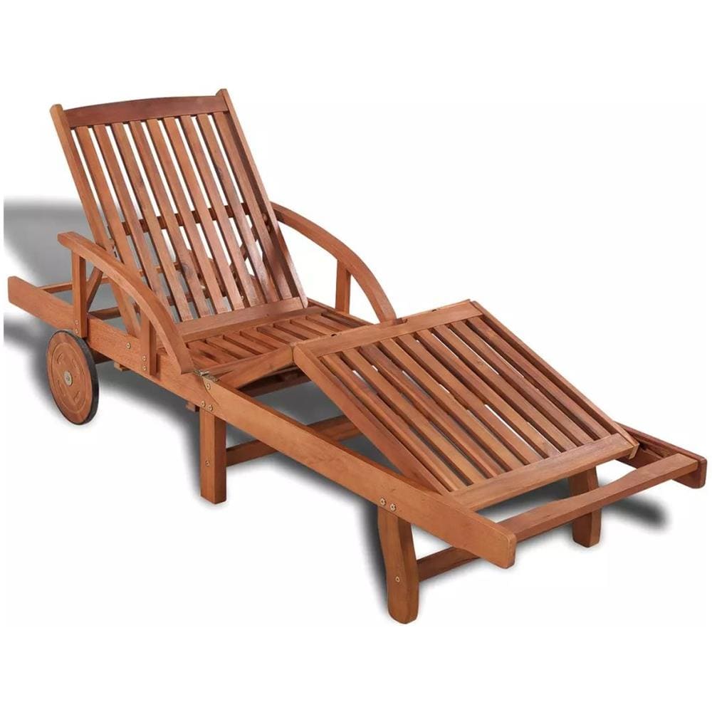 Lettino Prendisole in Legno Massello di Acacia - Foto 1