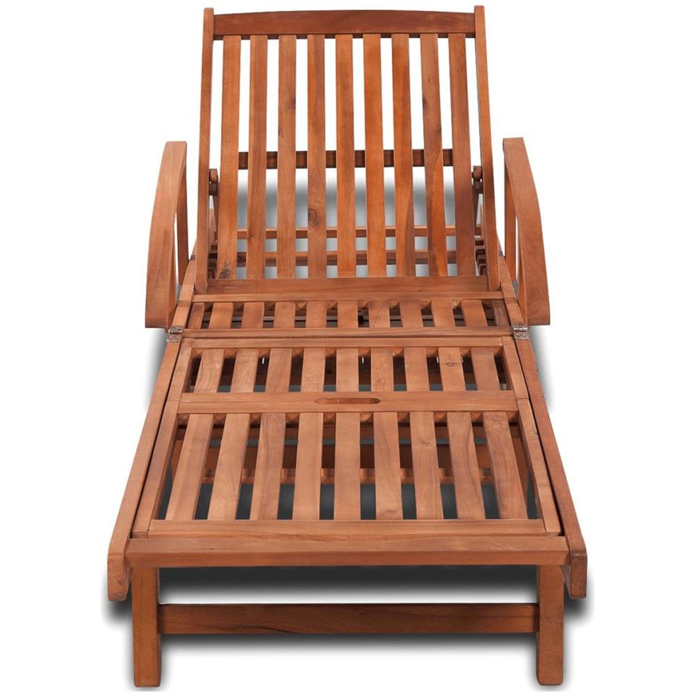 Lettino Prendisole in Legno Massello di Acacia - Foto 2