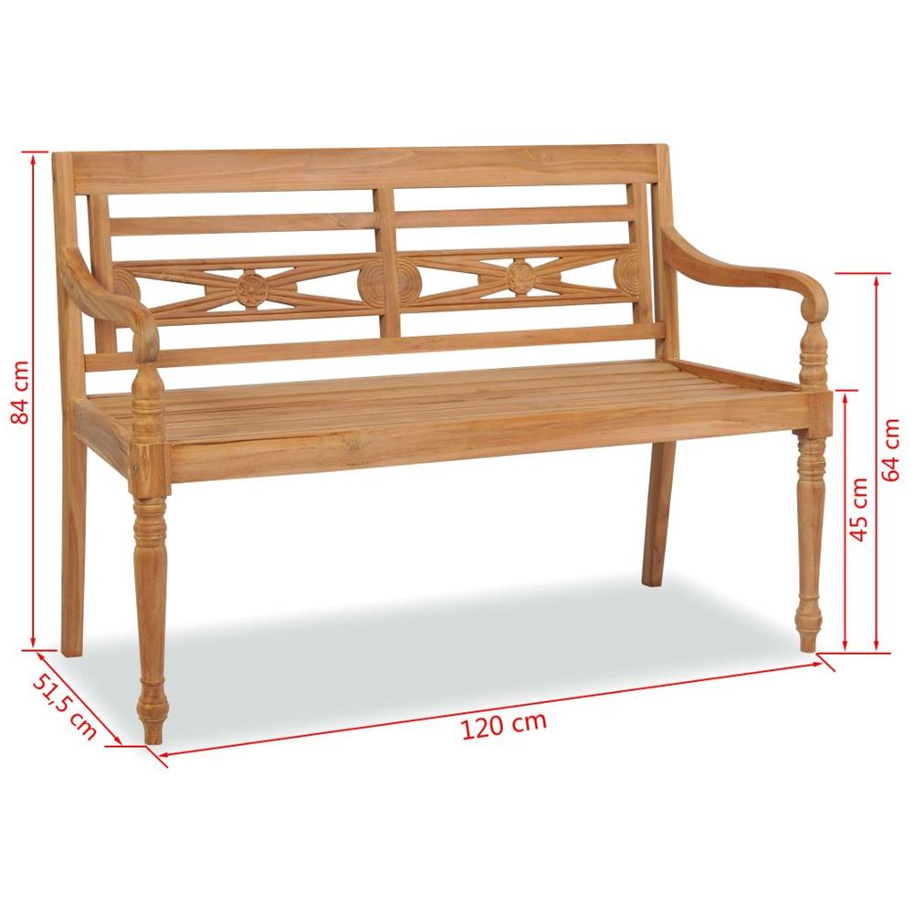 Panca Batavia 120 cm in Teak - Foto 5