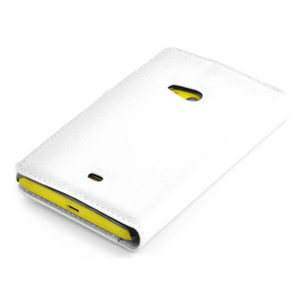 Custodia Compatibile Con Nokia Lumia 625 In Bianco Fumo - Coperchio Protettiva Con Chiusura Magnetica, Funzione Stand E Tasca Per Le Carte - Foto 2
