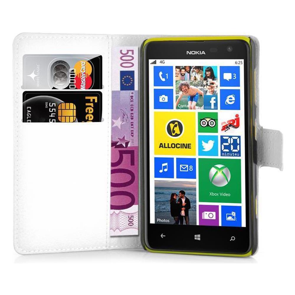 Custodia Compatibile Con Nokia Lumia 625 In Bianco Fumo - Coperchio Protettiva Con Chiusura Magnetica, Funzione Stand E Tasca Per Le Carte - Foto 5