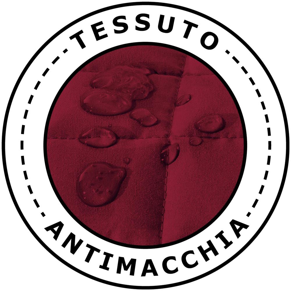 Copridivano Con Penisola Destra / sinistra Trapuntato Tinta Unita Antimacchia Reversibile 3 Posti Bordeaux - Foto 2