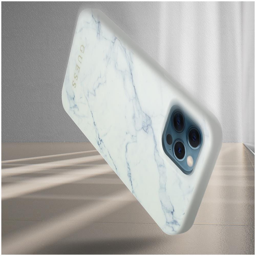 Cover Per Iphone 12 Pro Max Con Rivestimento Rigido Effetto Marmo Black - Foto 2