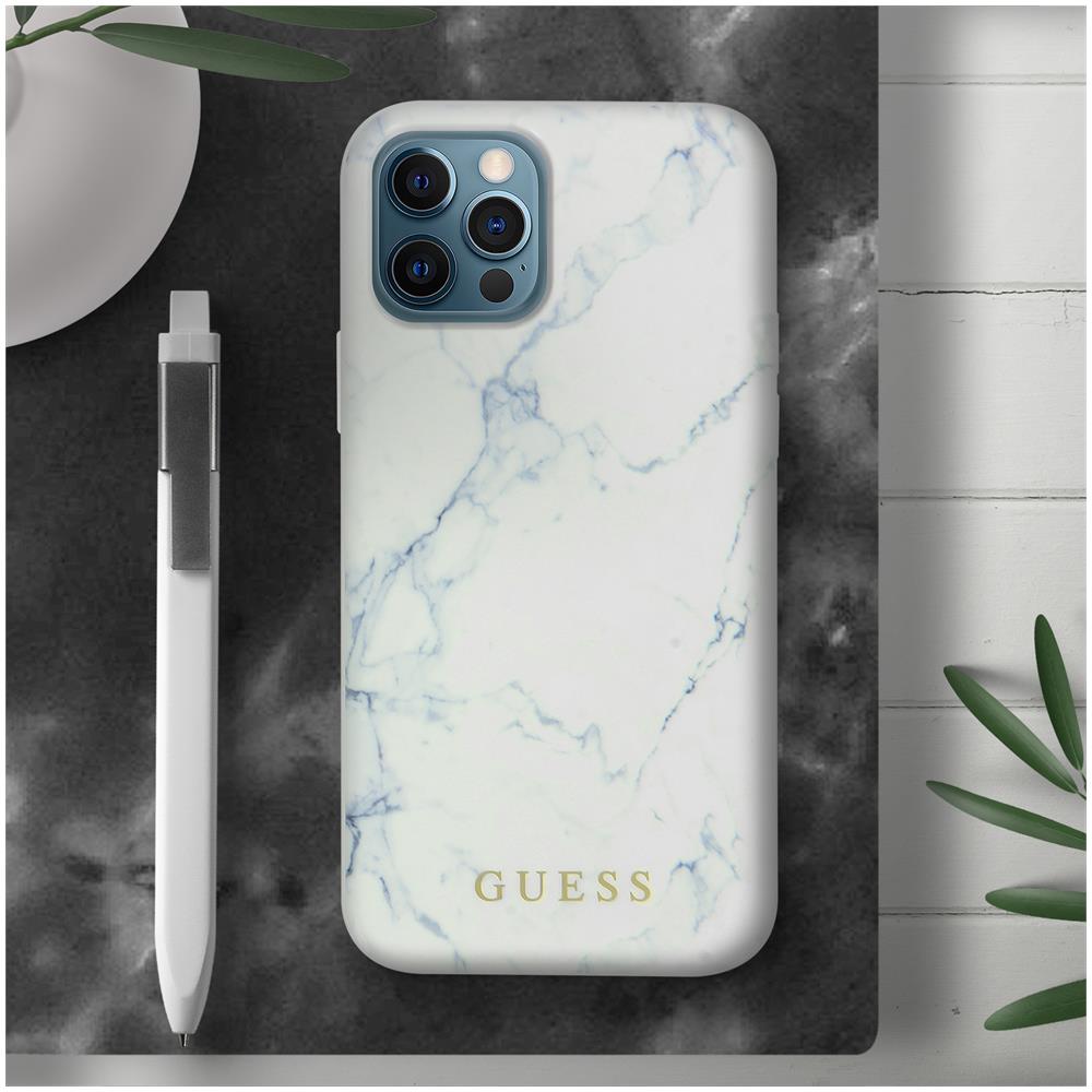 Cover Per Iphone 12 Pro Max Con Rivestimento Rigido Effetto Marmo Black - Foto 5