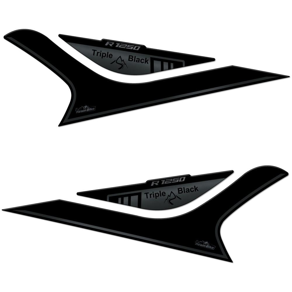 Adesivi 3d Protezioni Laterali Ginocchia Compatibili Con R 1250 Gs Triple Black 2021 - Foto 1