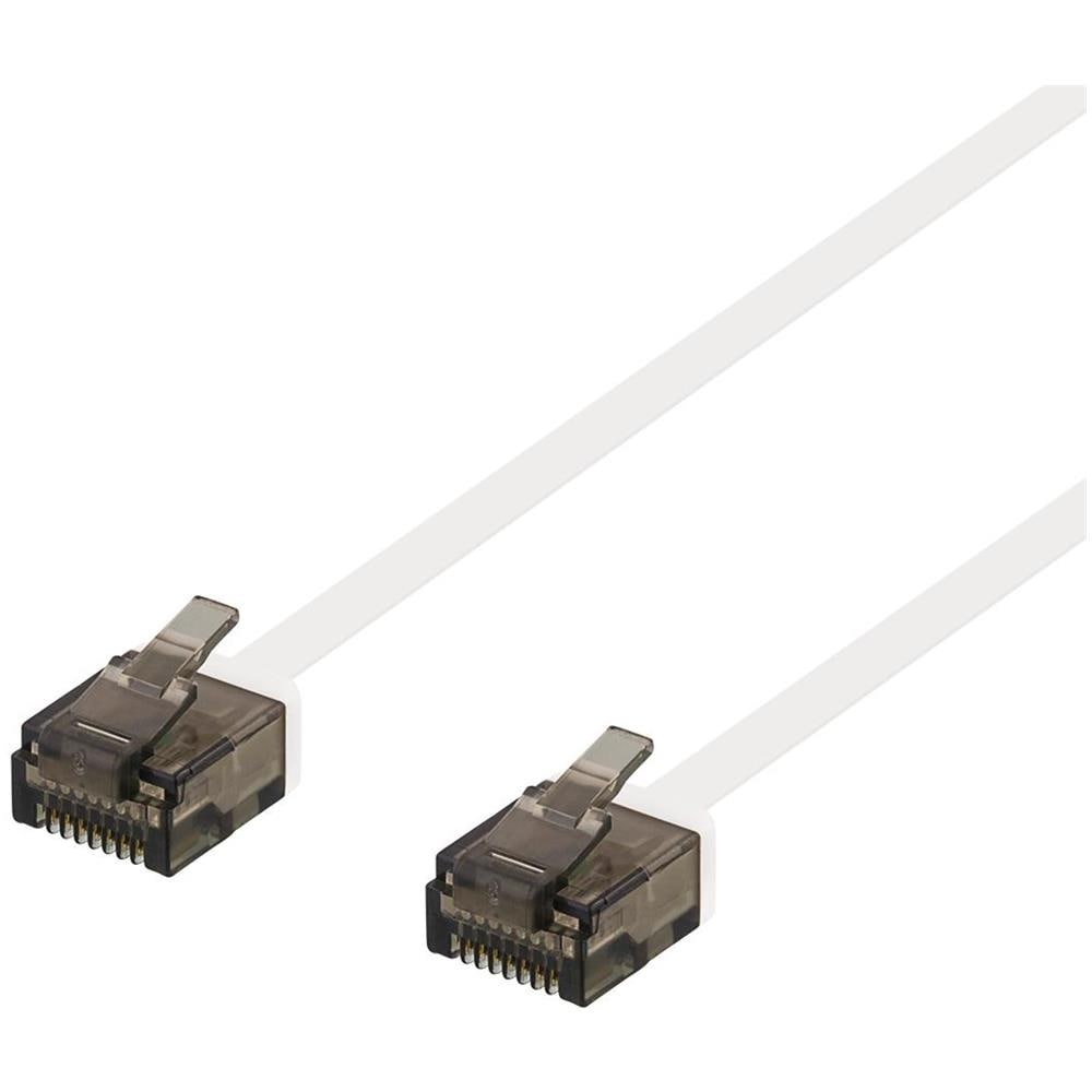 Cavo Patch U / Utp Cat6a, Piatto, Spessore 1 Mm, 0,15 M, Bianco - Foto 1