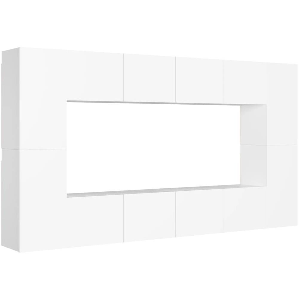 Set Mobile Tv 8 Pz Bianco In Truciolato - Foto 2