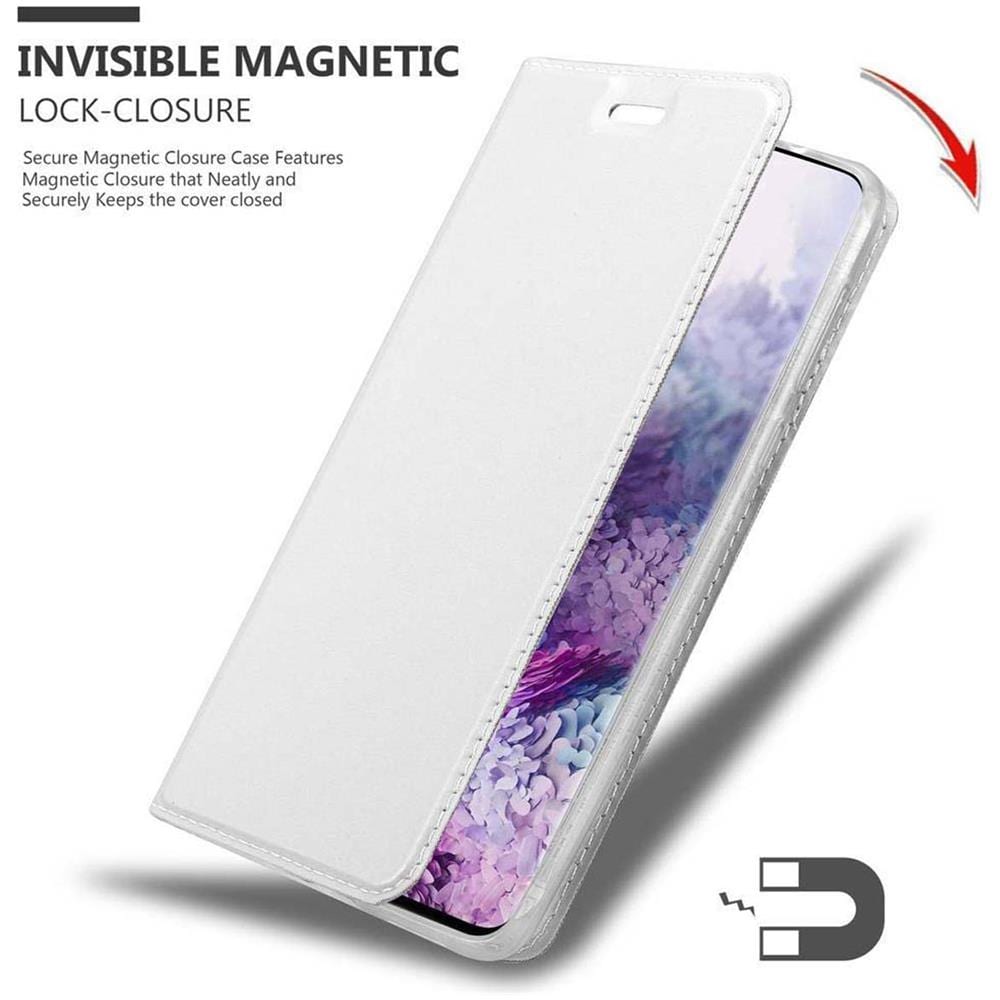 Custodia Compatibile Con Samsung Galaxy S20 Plus In Classy Argento - Coperchio Protettiva Con Chiusura Magnetica, Funzione Stand E Tasca Per Le Carte - Foto 8
