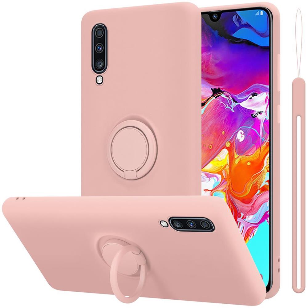 Cadorabo Custodia Compatibile Con Samsung Galaxy A70 / A70s In Liquid Rosa - Coperchio Protettivo In Silicone Tpu Flessibile Con Anello - Foto 1