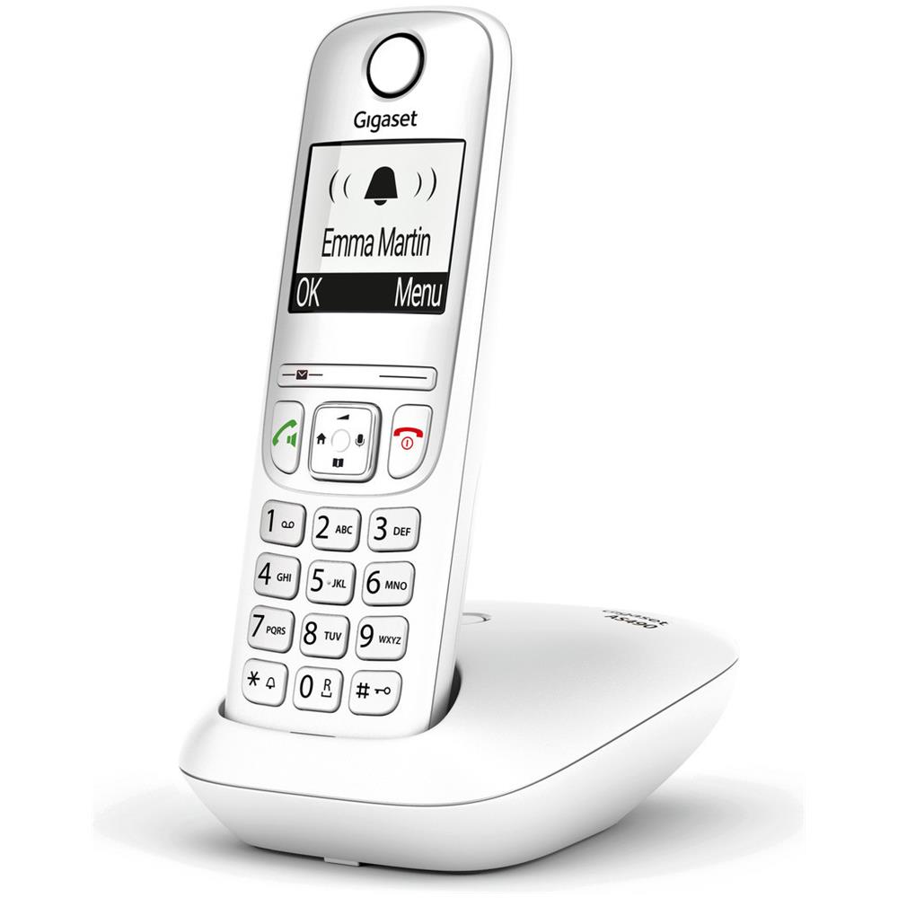 Telefono DECT Cordless AS490 con Identificatore di Chiamata e Vivavoce Colore Bianco - Foto 2