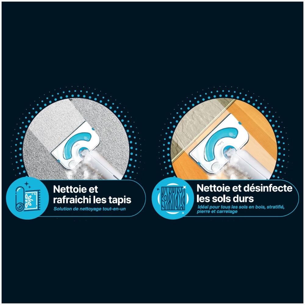 Scopa A Vapore 1300w - Testa Snodata - - Vapore Continuo - Doppio Serbatoio Acqua /detergente - Uso Interno /esterno - Foto 2