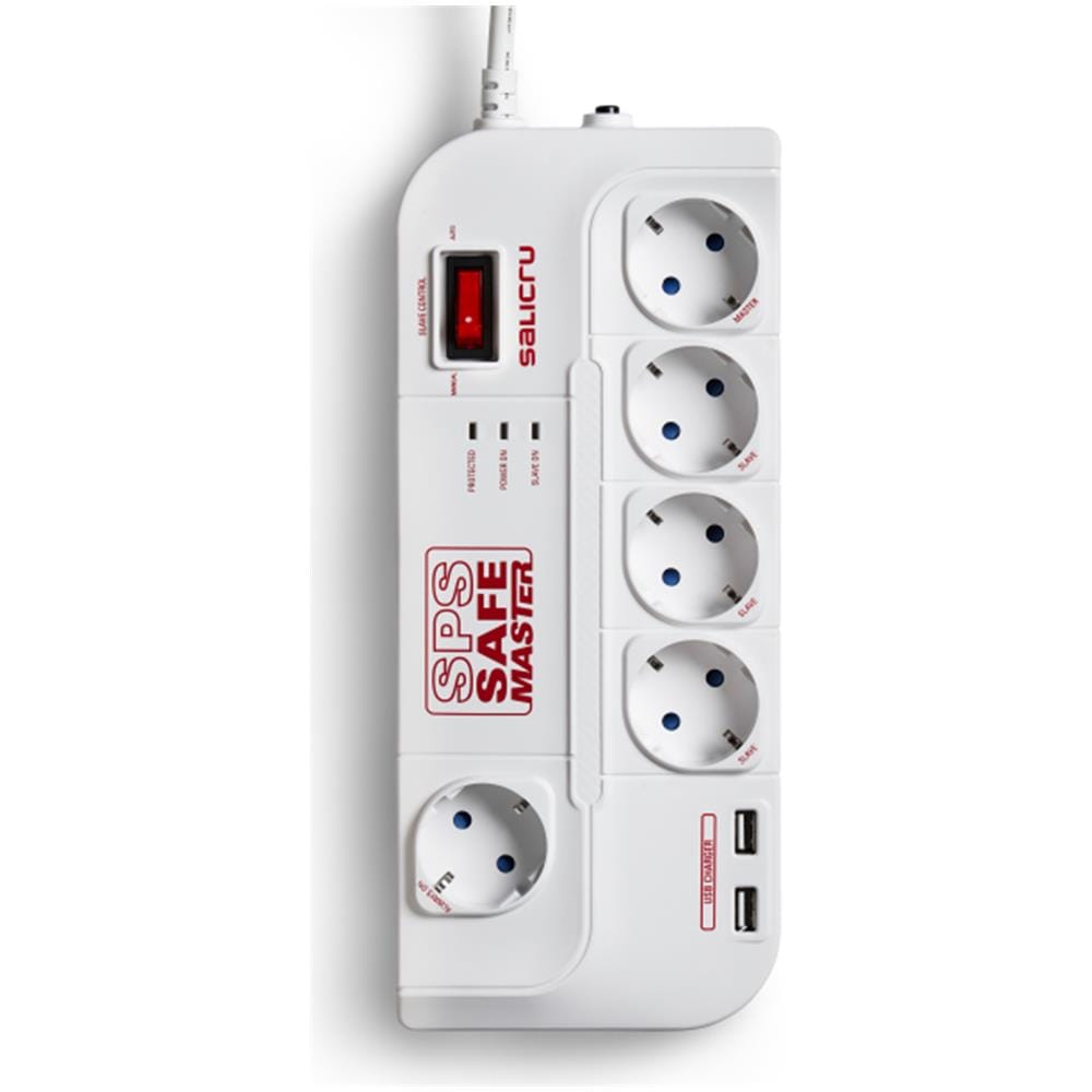 Ciabatta Elettrica Salicru Con Protezione Elettrica Intelligente Con 5 Prese Schuko E 2 Porte Usb - Foto 2