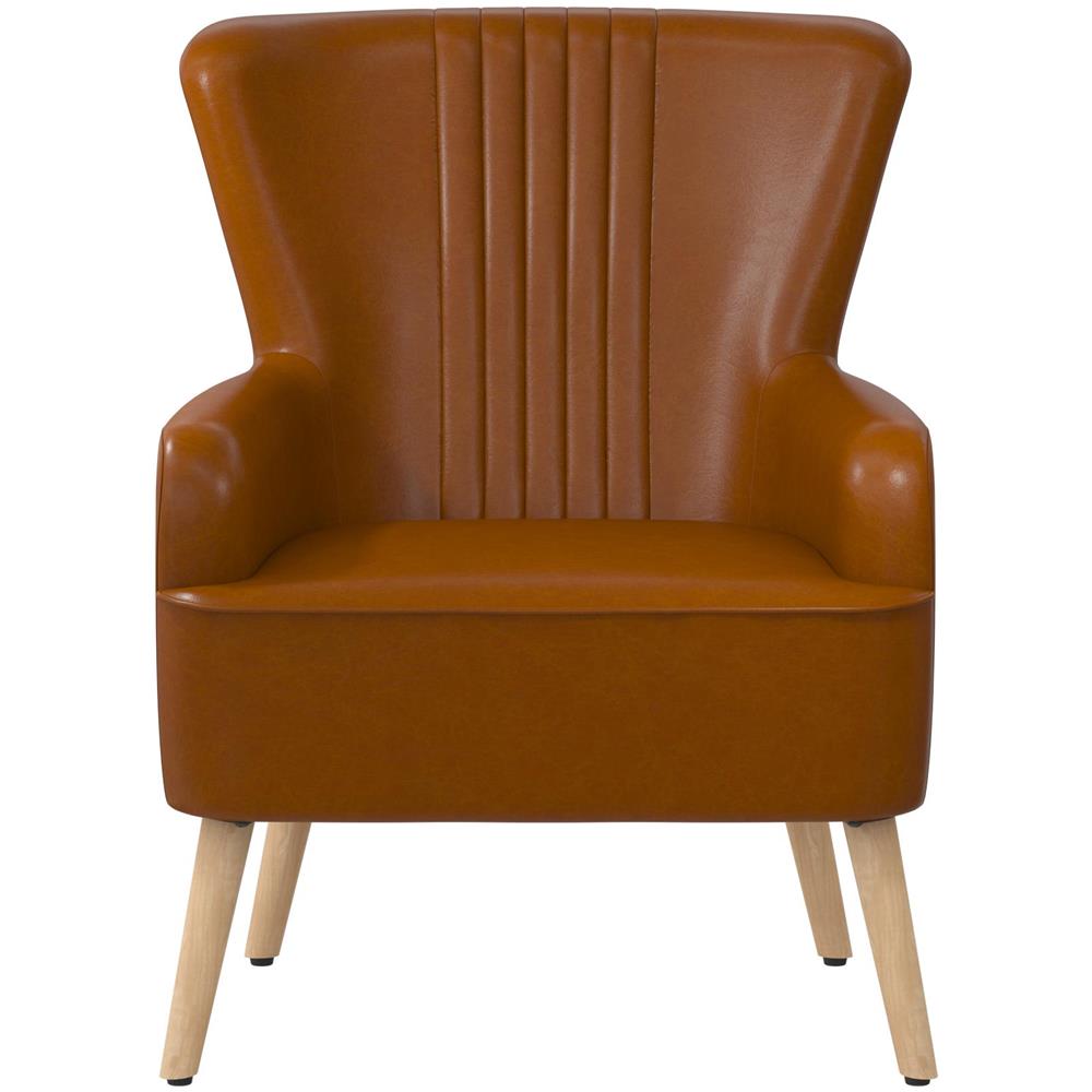 Wynn Sedia Imbottita In Ecopelle Cammello - Foto 2